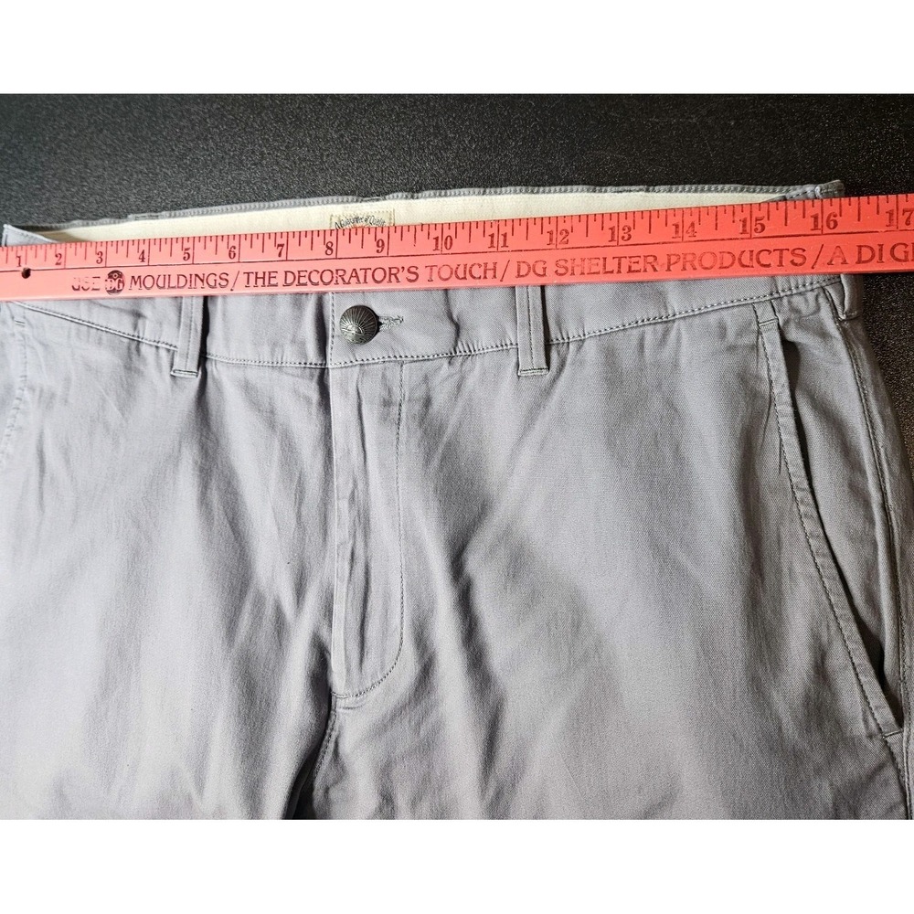 Faherty Mens Chino Pants Organic Cotton Blend Size 33 Gray Stretch - Picture 5 of 9